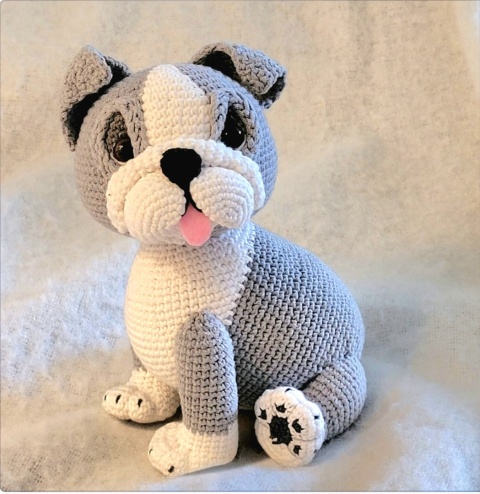 Buldog angielski szary, schemat PDF + filmy