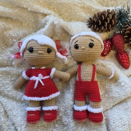 Ciasteczkowy chłopiec i dziewczynka - Wzory szydełkowe PDF