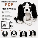 Leżący pies spaniel - szydełkowy wzór PDF +filmy